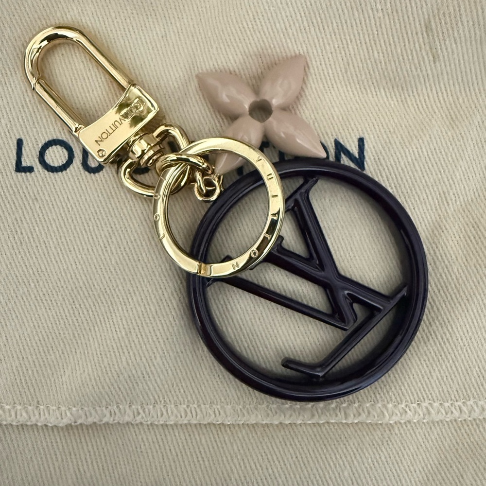 Louis Vuitton Gold and Purple Key Holder